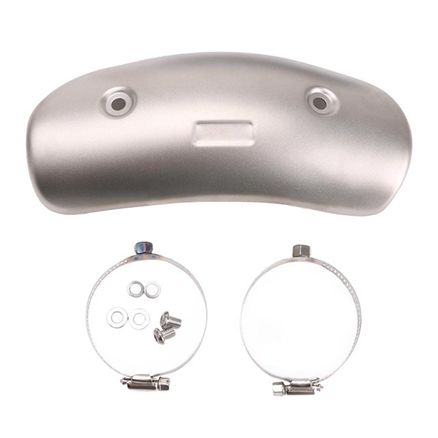 Kit de protección de tubo silenciador medio de escudo térmico de escape Universal de 19,5 Plata Baoblaze Escudo protector de escape