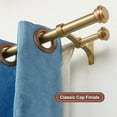 thumbnail image 7 of Warm Gold Double Curtain Rods for Windows 72-144", Double Drapery Rods with End Cap Finials, Adjustable 1-Inch Front and 5/8 Inch Back Double Rod Curtain Rods, Telescoping Double, 7 of 7
