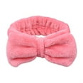 thumbnail image 2 of Walbest Microfiber Bowtie Headband Facial Makeup Headband Cosmetic Bowknot Hairlace, Wash Spa Yoga Sports Shower Adjustable Elastic Hair Band for Girls and Women Watermelon Red, 2 of 7