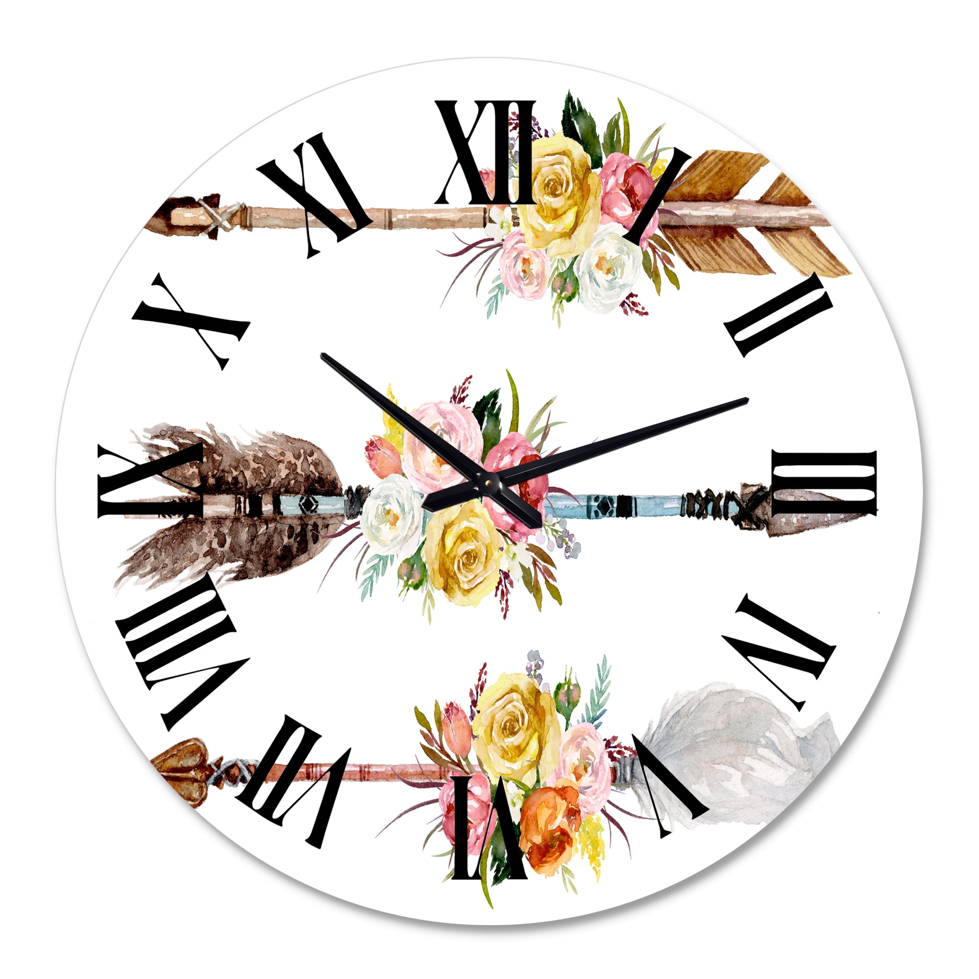 Designart 1" Quartz Bohemian Wall Clock