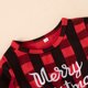 thumbnail image 5 of Vestido infantil de Navidad con estampado de celosía y letras bordadas de hilo de red para niñas pequeñas, 5 of 8