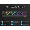 thumbnail image 4 of Geeky GK61 Wired Gaming Keyboard with RGB LED Backlit, Black, 4 of 7