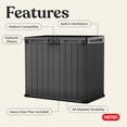 thumbnail image 5 of Keter Outdoor Storage Shed, Durable Resin, Compact & Portable, Store-It-Out Darwin, Grey, 5 of 15