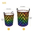 thumbnail image 3 of Fotbe Dragon Scales Cesto de Ropa con Asas, Cesto Impermeable de Gran Capacidad, Bolsa de Lavado para Dormitorio, Cesto de Ropa con Ruedas y Asas-Medium, 3 of 6