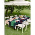 thumbnail image 4 of Outdoor Tablecloth with Umbrella Hole for Patio/Picnic/Party/Camping, Golf Waterproof Table Cloth Rectangle Table Cover Washable, Cartoon Chic Sports Country Trees Artwork (60"x 120"), 4 of 8