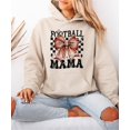 thumbnail image 6 of Football Mama Hoodie for Women Cute Coquette Bow Game Day Football Mom Pullover Sweatshirt, Sand Hoodie, L, 6 of 8
