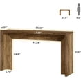 thumbnail image 3 of Tribesigns 55-Inch Farmhouse Console Table, Wooden Sofa Table for Entryway Living Room, Rustic Brown, 3 of 5