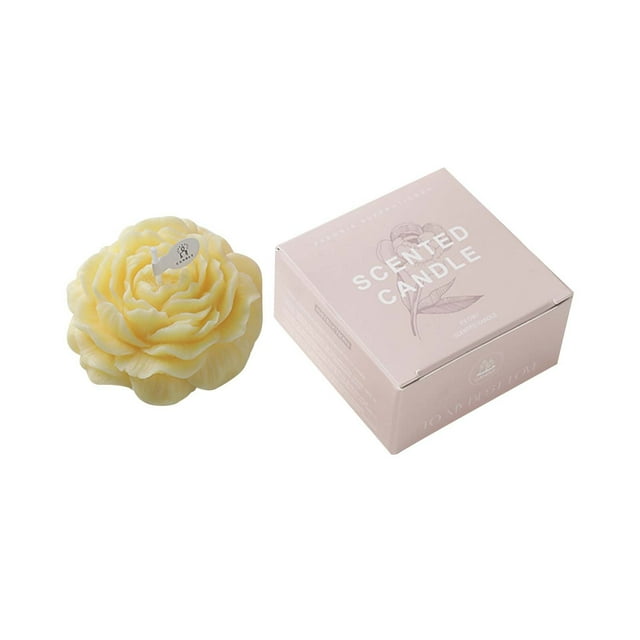 Vela Aromática de Peonía con Regalo Artesanal. Vela Pequeña con Forma de Peonía.