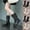 Black a, variant on Spazoro Girls Mid Calf Boots, Chunky Sole Lace Up Leather Side Zipper Long Boot Shoes for Girls Black