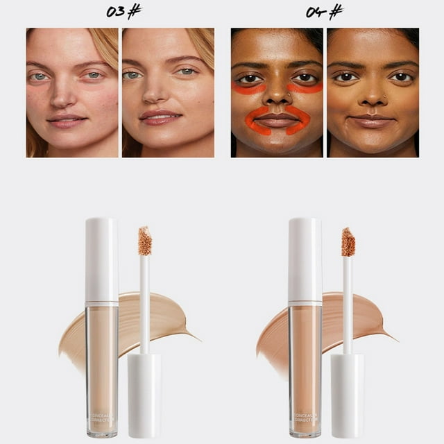 WIFKLSIIPG Border Colored Concealer Specially Designed to Cover Tear Troughs Dark Circles Brighten Skin Tone Facial Highlighting and Contouring Concealer 2ml