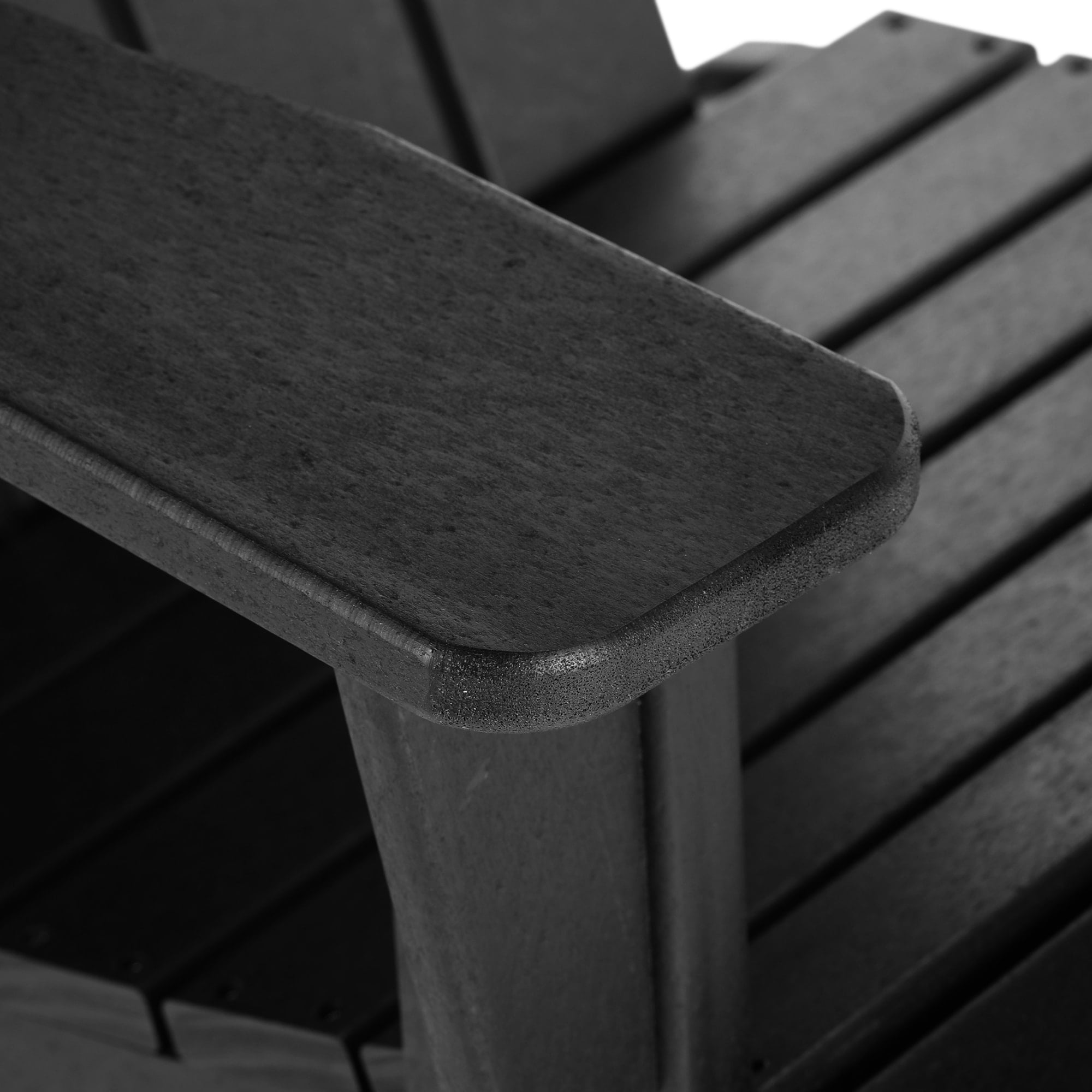 WestinTrends Malibu Outdoor Patio Porch Rocking Adirondack Chair (Set of 2), Black