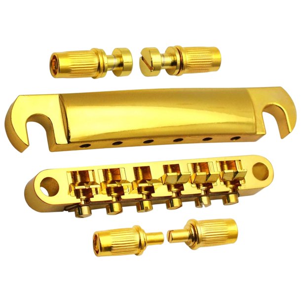Puente de Silla de Montar Sunnimix 2 uds. Accesorios para guitarra eléctrica Dorado