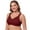 Wine Red, variant on Women Full Coverage Non Padded Wirefree Plus Size Minimizer Cotton Bra 32DD