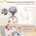 thumbnail image 6 of Baby Swing for Infants, Caveen Electric Baby Rocker with 360° Rotatable Seat, 2 Swing Directions, 3 Rotating Toys, for 0-6 Months, Grey, 6 of 10