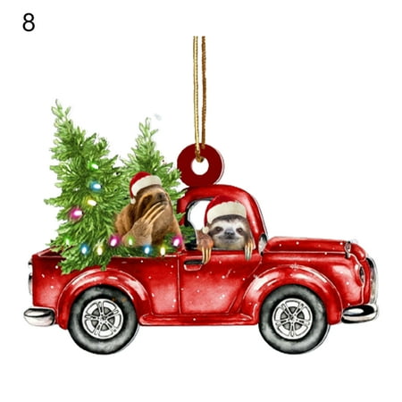 

Eco-friendly Hanging Ornaments Unique Shape Wood Xmas Tree Pendant with Lanyard for Home