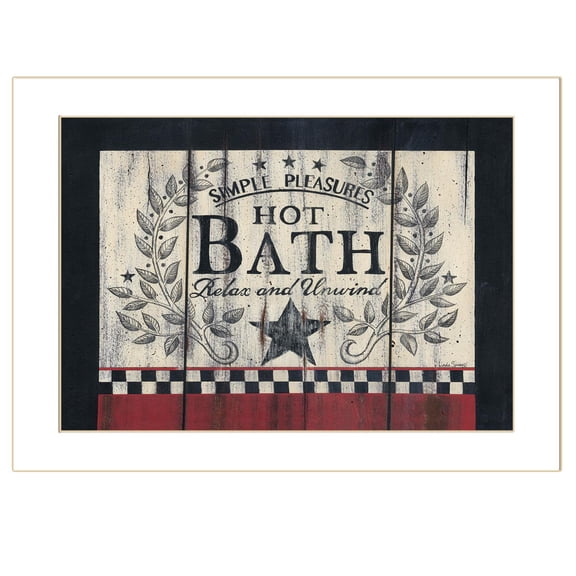 TrendyDecor4U Hot Bath By Linda Spivey Ready To Hang Framed Print LS1618A-712W