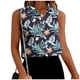 thumbnail image 1 of TaTaai Loose Printed Top Lightweight Soft Women's Fashion Lapel Button Sleeveless Short Sleeve Summer Casual Office Daily Blouse Gift, 1 of 6