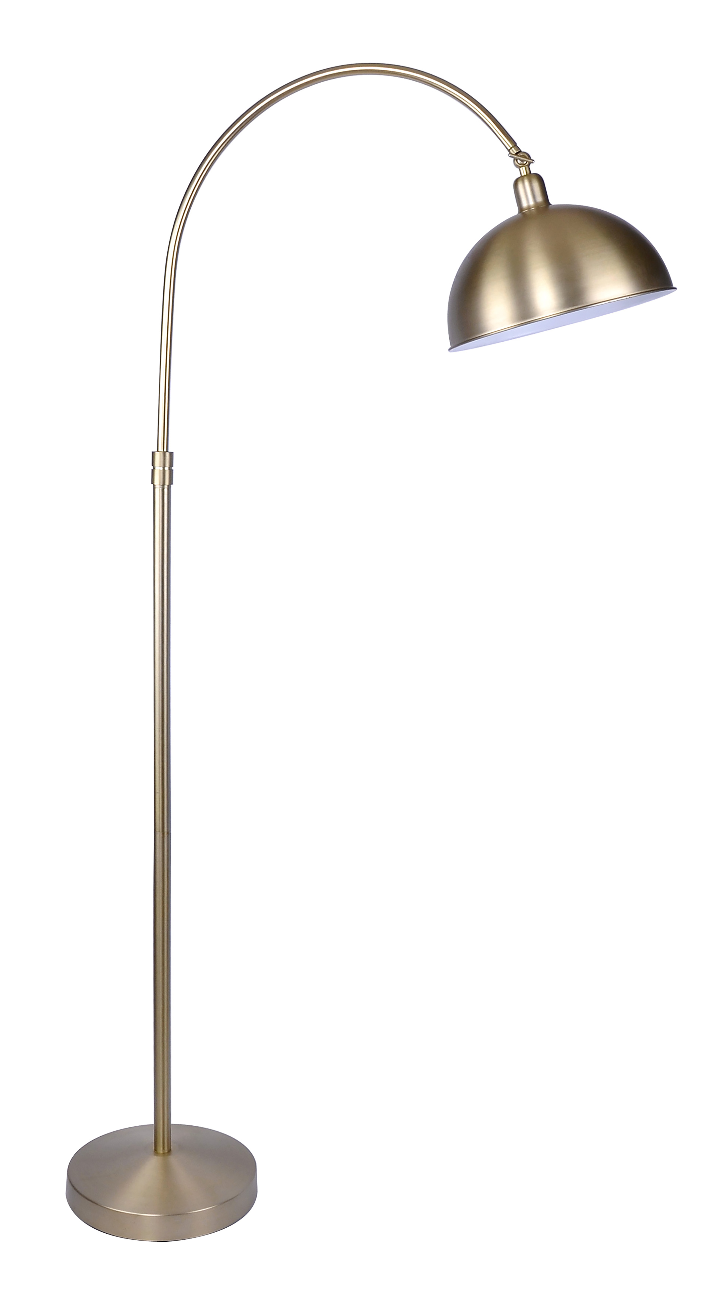 63.5" Gold Plated Task Lamp w/ ArchShaped Base and Gold Plated Metal
