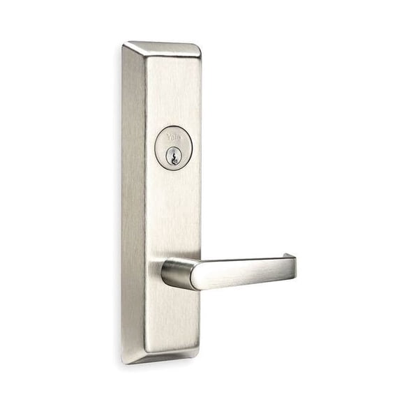 Assa Abloy Accentra Lever,Lever Escutcheon w/Lock,Right Hand AU626F-RH-US32D