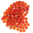 thumbnail image 2 of 100Pcs Flat Glass Marble Pebbles Vase Fillers Decor Orange, 2 of 6