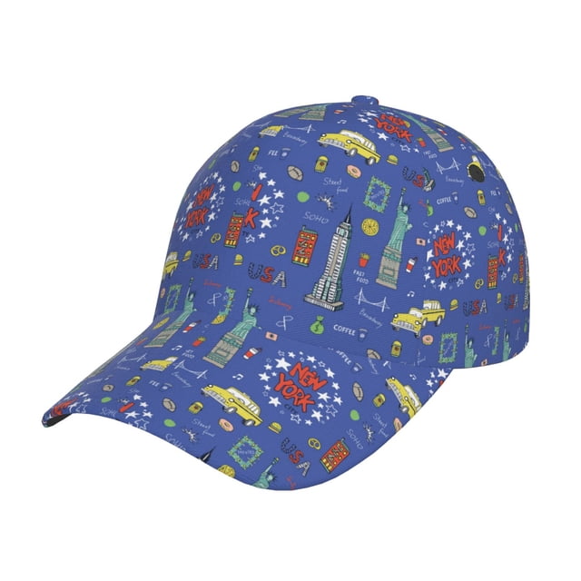Fotbe New-York City Gorro Clásico de Béisbol, Gorra Ajustable con Broche Snapback, Gorro de Exterior de Algodón Suave