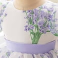 thumbnail image 5 of JAJAHO Toddler Baby Girls Princess Birthday Dress Flower Girl Party Tutu Wedding Formal Dresses Puff Short Sleeve Floral Print Tulle Gown 6M-3Y, 5 of 8