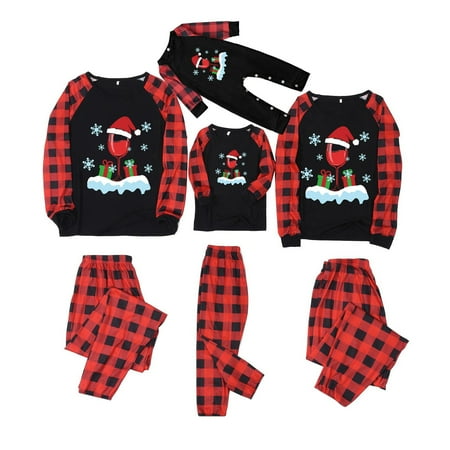

Christmas Pajamas for Family Christmas Women Men Baby Kids Child O-Neck Tops+Pants Xmas Family Matching Pajamas Set