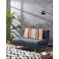 thumbnail image 3 of Burnt Orange Grey Stripe Pillow Covers King Size, Farmhouse Minimalist Striped Soft Bed Throw Pillowcases Breathable Cooling Long Lumbar Body Pillow Sham Cover for Bed Sofa 20''x40'', 3 of 7