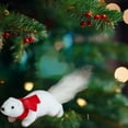 thumbnail image 6 of Uutvery Christmas Squirrel Table Decor,Lifelike White Squirrels Christmas Ornament,Desktop Mini Figurine Display,Winter Holiday Decor,Unique Xmas Tree Ornament,Adornment Garden Squirrel, 6 of 8