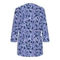 thumbnail image 7 of ALLLIST Summer Womens Tops 3/4 Sleeve Crew Neck Blouse Floral Casual Pullover Clothing for Women, 7 of 7