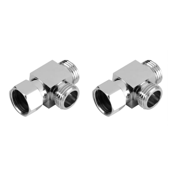 Válvula desviadora Speravity conector de 3 vías latón plata tamaño compacto 2Conjunto