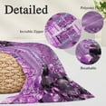 thumbnail image 3 of Happy Birthday Purple Throw Pillow Covers, Gifts Balloons Goblet Shinning Glitter Ribbons Soft Breathable Pillow Cases with Invisible Zipper, Small Pillowcases for Couch Bed Sofa Chair 16x24 Inches, 3 of 9