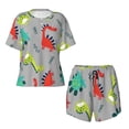 thumbnail image 4 of Lsque Cute Dinosaur Women's Short-Sleeved Pajama Set - 2 Piece Soft and Lightweight Sleepwear Set-Small, 4 of 9