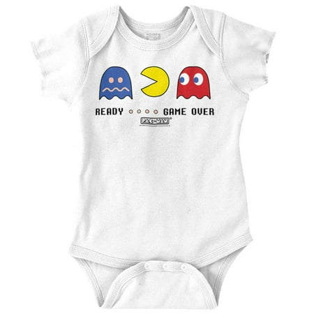 

PACMAN Ready…Game Over Funny Ghosts Romper Boys or Girls Infant Baby Brisco Brands 18M