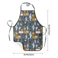 thumbnail image 4 of Naloa 1Pack Adjustable Bib Apron Waterdrop Resistant Cooking Kitchen Aprons for Women Men Chef, Llama and Cactus Print, 4 of 5