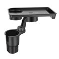 thumbnail image 1 of AMERTEER Universal Car Cup Holder Tray - 360° Rotating Adjustable Dual Organizer  Portable Food for Vehicles, 1 of 6