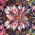 thumbnail image 2 of The Floral Kaleidoscope - Intricate Flower Canvas Wall Art, 2 of 2