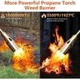 thumbnail image 2 of Propane Torch Weed Burner Kit, Dual Switch Ignition, 1,800,000 BTU, 3500°F Flame, 2m Hose & Gloves, for Weeding, Snow Melting, Roofing, Paint Removal (Nozzle Diameter: 1.2in), 2 of 7
