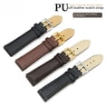 thumbnail image 3 of Accesorios para relojes Correa plana de cuero sintético para hombres y mujeres Reloj con hebilla de pasador Correa de pulsera de cuero liso, 3 of 4