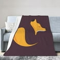 thumbnail image 1 of DouZhe Ultra-Soft Micro Fleece Lightweight Flannel Bed Blanket, Animal Fox Logo Print Cozy Warm Throw Blankets, 60"x50", 1 of 7