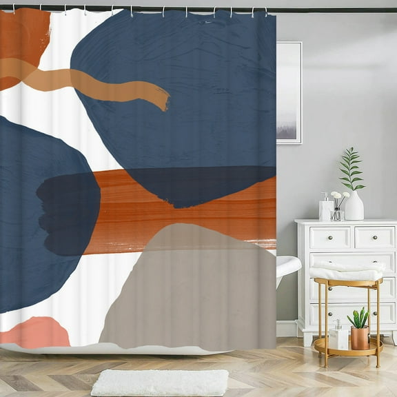 Nordic Wind Abstract Art geometry Shower Curtain Waterproof Cloth Bath Curtain M
