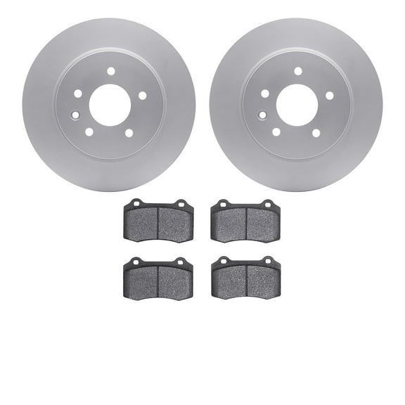 Dynamic Friction Company Rear Geospec Brake Rotors with 5000 Euro Ceramic Brake Pads 4602-20009