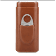 thumbnail image 1 of El humidor de cigarros de cuero puede contener 3 cigarros, humidor de cigarros portátil con cortador de cigarros TUNC Sencillez, 1 of 5