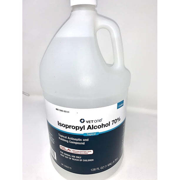 Vet One 70 Isopropyl Rubbing Alcohol 1 Gallon 128 Oz Walmart Com Walmart Com