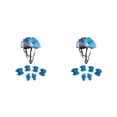 thumbnail image 4 of Bearachild 1 Juego de casco de rodillo para niños, ajustable, para niños y niñas, rodillera deportiva, muñequera para patineta, patinaje, flor Flor azul 2piezas, 4 of 6