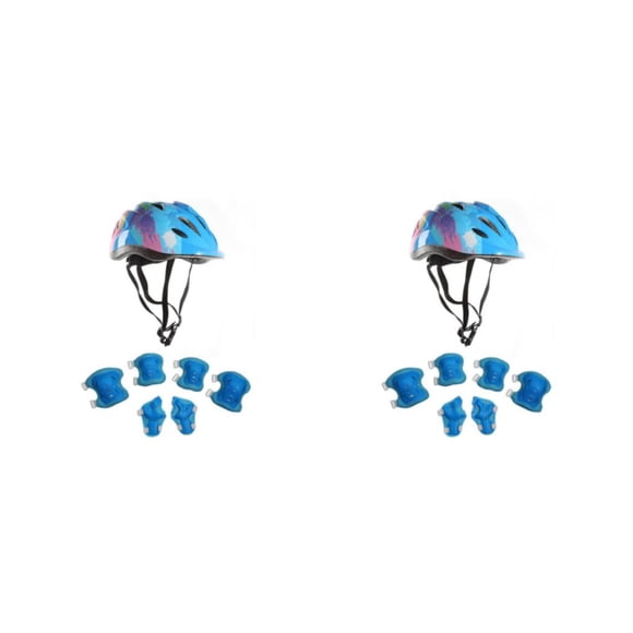 Inteprter 1 juego de casco de rodillo para niños, rodillera ajustable, rodillera, patinaje Type2 NO2