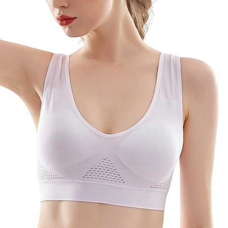 

fanshao Sports Bra Hollow Out Thin Padded Intimacy Comfortable Breathable Solid Color Breast Support U-shaped Back Women Bras Inner Wear Garment