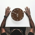 thumbnail image 4 of Style Wall Clock For Living Room Bedroom 24 Hour Display Modern Density Board Hanging Clock With Design, 4 of 5