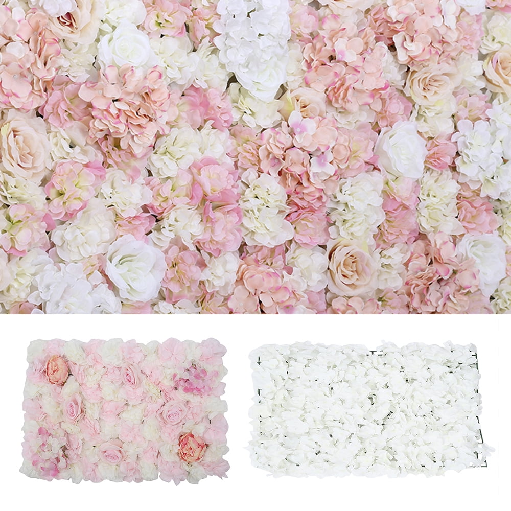 60*40cm Hydrangea Rose Flower Wall Panels Bouquet Restaurant Home Wedding Decor 