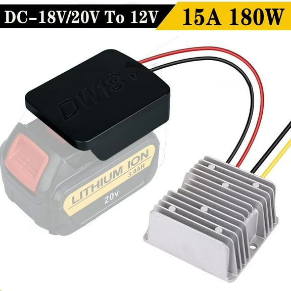 DC 20V to DC 12V Voltage Power Step down Inverter Aadpter For Dewalt 18V Battery